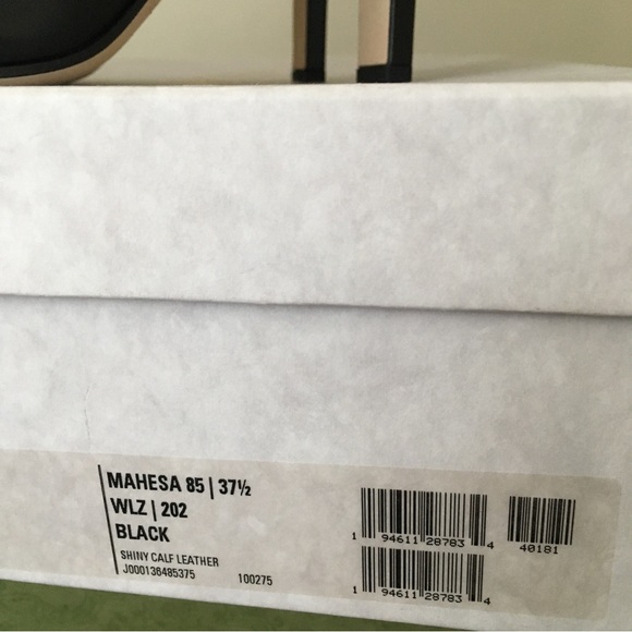 Jimmy Choo MAHESA 85 Square Heel Knee Hight Black Calf Leather Women’s B… - Picture 12 of 15